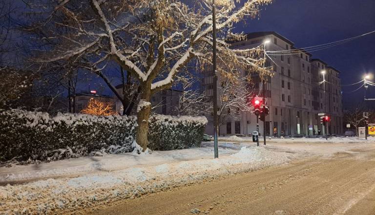 Sneg znova obremenil Ljubljano, zimska služba na terenu z več sto delavci