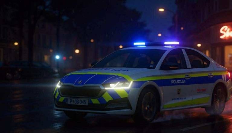 Brez izpita in z neregistriranim avtom divjal pred policijo, beg se je končal v snegu sredi Ljubljane