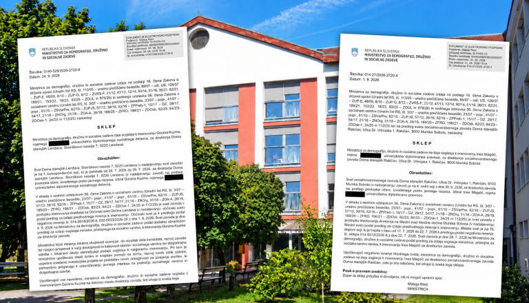 Razkrivamo dokumenta ministrstva: Pri Goranu Kuzmi šteli dosežki, pri Ines Magdič le mnenje občine