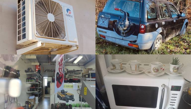 Od Tomosa do daljinsko vodene kosilnice: Na dražbah na Štajerskem prava zakladnica vozil in strojev