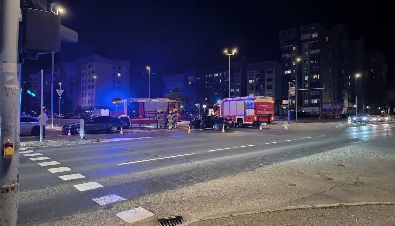 FOTO in VIDEO: Na Cesti proletarskih brigad je prišlo do trčenja