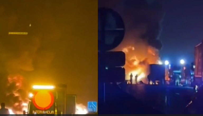 Grozljiv prizor, štajerska avtocesta med Pesnico in Šentiljem popolnoma zaprta