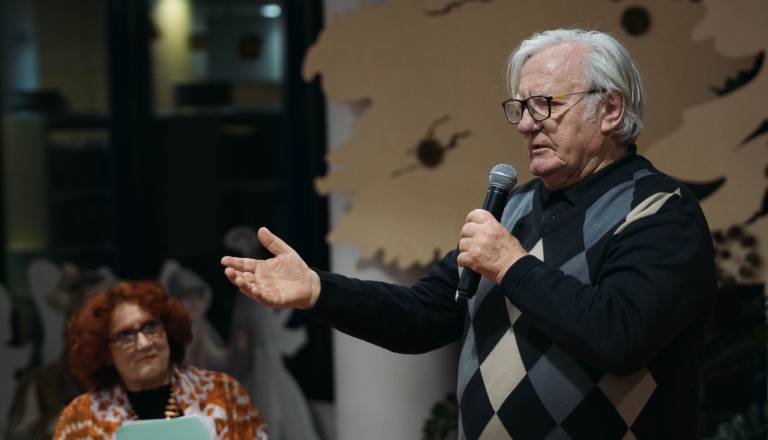 Tone Partljič v Murski Soboti predstavil roman Voranc