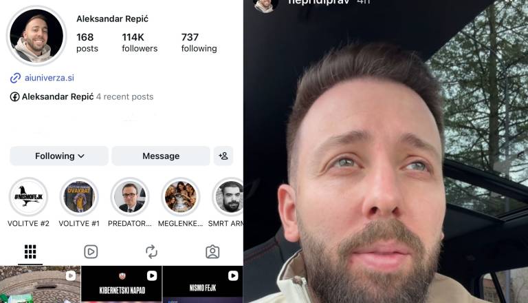 Vplivnežu Aleksandru Repiću vrnili Instagram profil