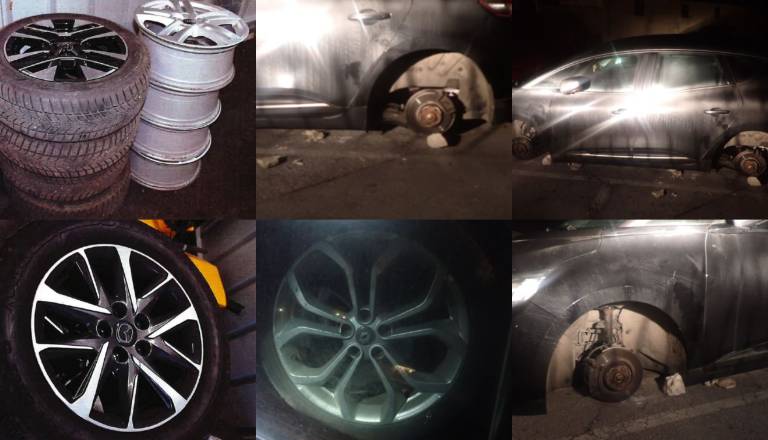 FOTO: Na Štajerskem ujeli serijskega tatu! V dveh mesecih ukradel najmanj 18 kompletov platišč