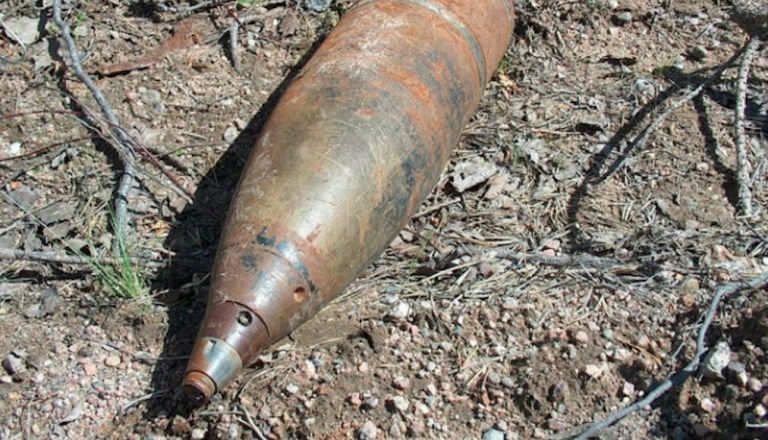 V Starošincah našli topovsko granato iz druge svetovne vojne