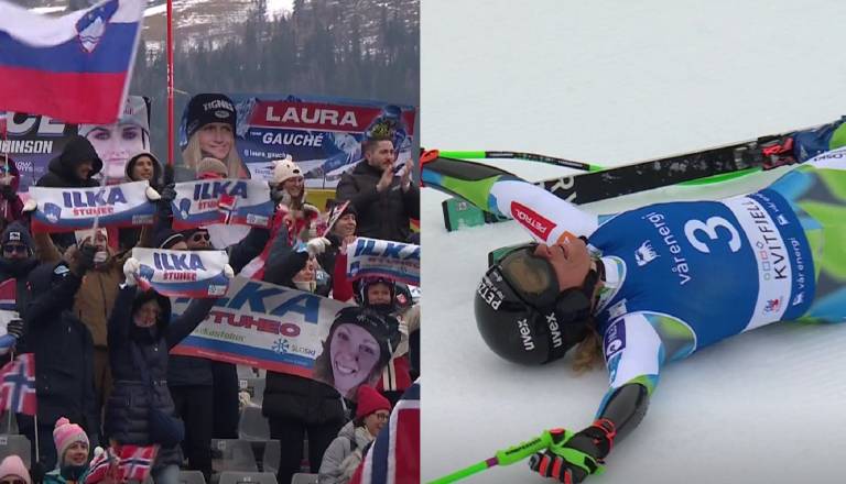 Solze in objemi, šampionka Ilka Štuhec še zadnjič v karieri prečkala cilj