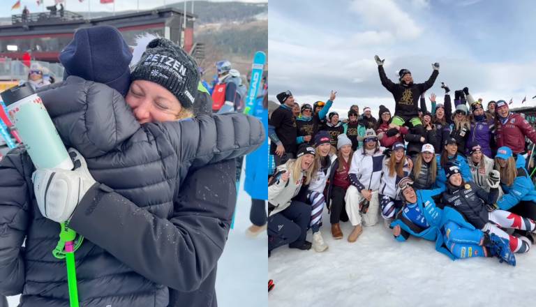 Tako se je Ilki Štuhec poklonila Mikaela Shiffrin