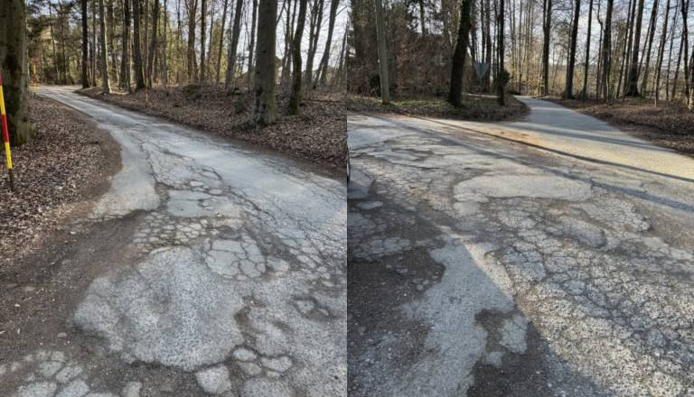Ta ljubljanska cesta polna lukenj, prebivalci opozarjajo na nevarnost