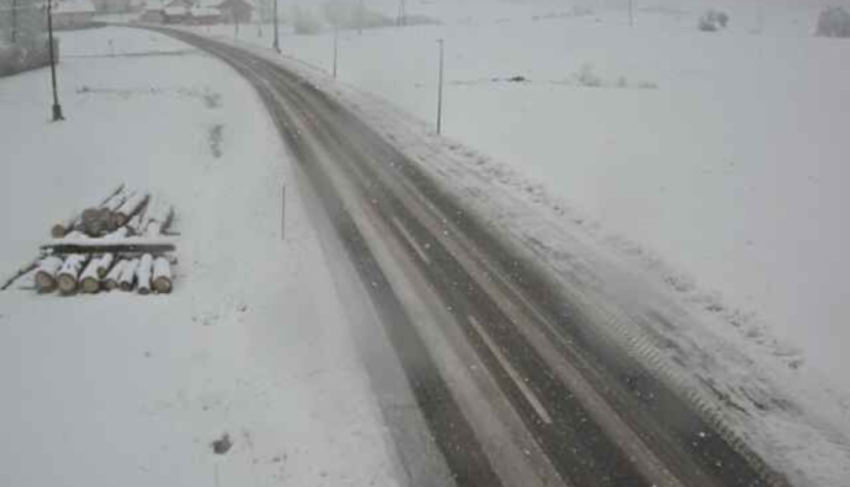 FOTO: Napovedi vremenoslovcev so se uresničile, ponekod sneži do nižin