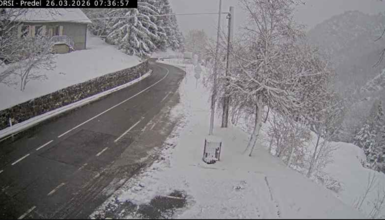 FOTO: Napovedi vremenoslovcev so se uresničile, ponekod sneži do nižin