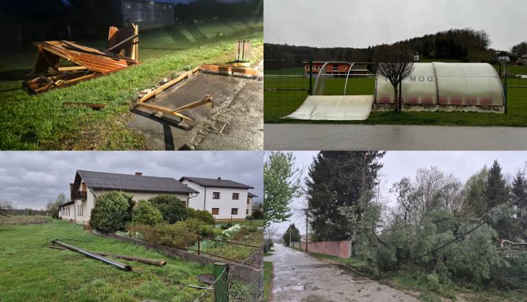 FOTO in VIDEO: Pomurski župani o stanju na terenu: V več krajih brez elektrike, porušena avtobusna postaja, ponekod zagotovili agregate