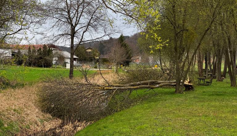 Hudo neurje z vetrom za sabo pustilo veliko škodo