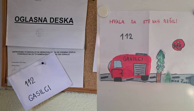 Po hudem vremenu ganljivo presenečenje: Risbica male Nike ganila štajerske gasilce