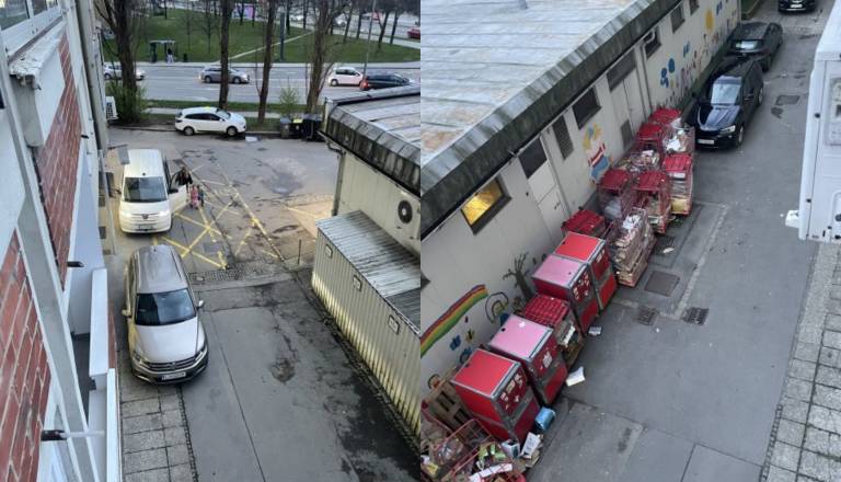 V Šiški intervencijska pot postala parkirišče