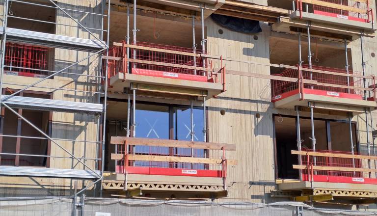 FOTO: Tako napreduje gradnja nove stanovanjske soseske v Pomurju