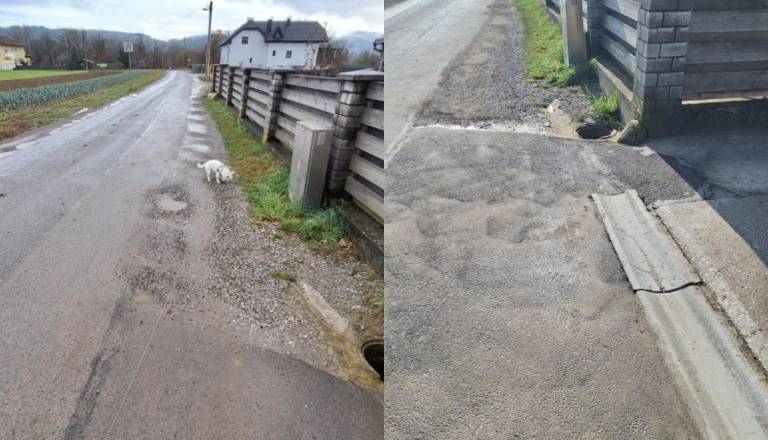 Mazovčeva pot pod pritiskom tovornjakov, prebivalci zahtevajo ukrepanje