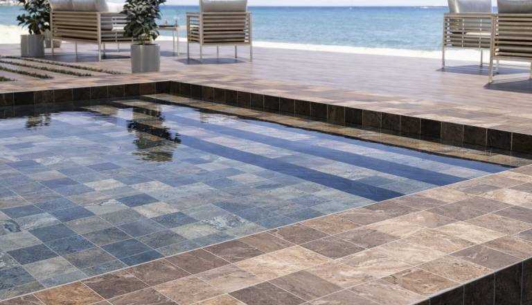 Zunanje ploščice za terase in bazene - varna izbira