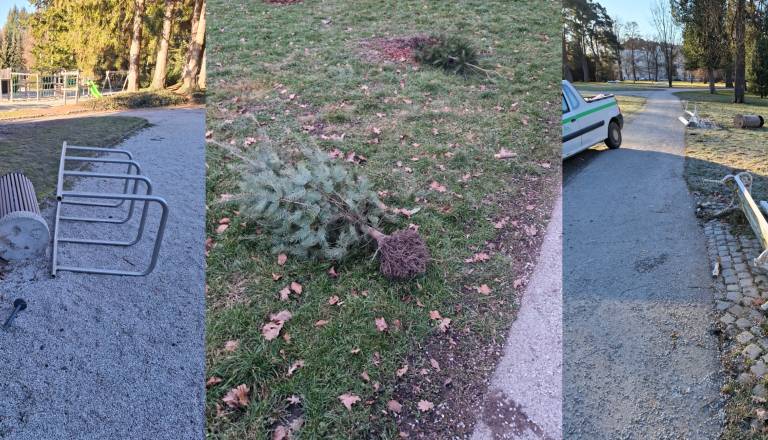 FOTO: Razdejanje v Mestnem parku: Vandali povzročili skoraj 18.000 evrov škode