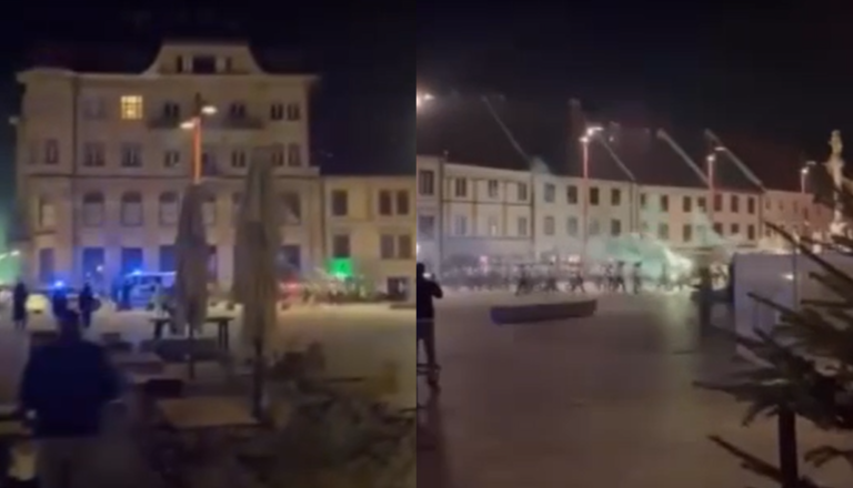 VIDEO: Napet večer v centru Maribora, policija preprečila srečanje navijaških skupin