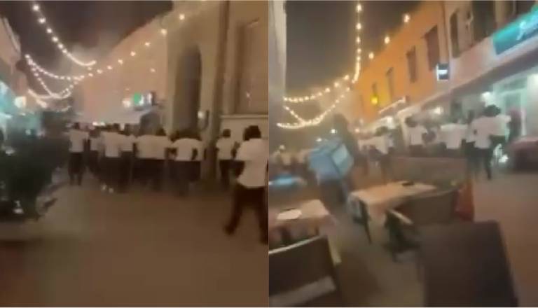 VIDEO: Razgrajali po mestu in prižigali bakle, policija preprečila srečanje navijaških skupin