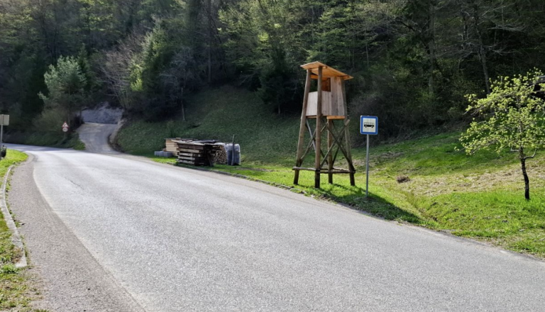Lovska preža ob cesti?! Splet pa jo je razglasil za novo avtobusno postajo