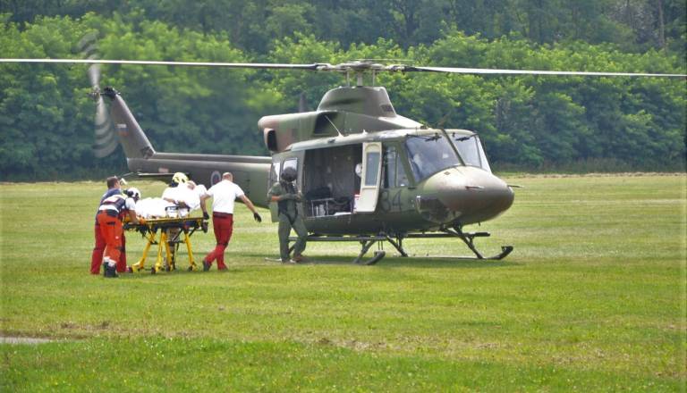 V Prlekiji posredoval helikopter