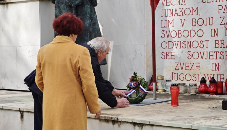 FOTO in VIDEI: Na Trgu zmage v Murski Soboti v spomin na osvoboditev mesta leta 1945