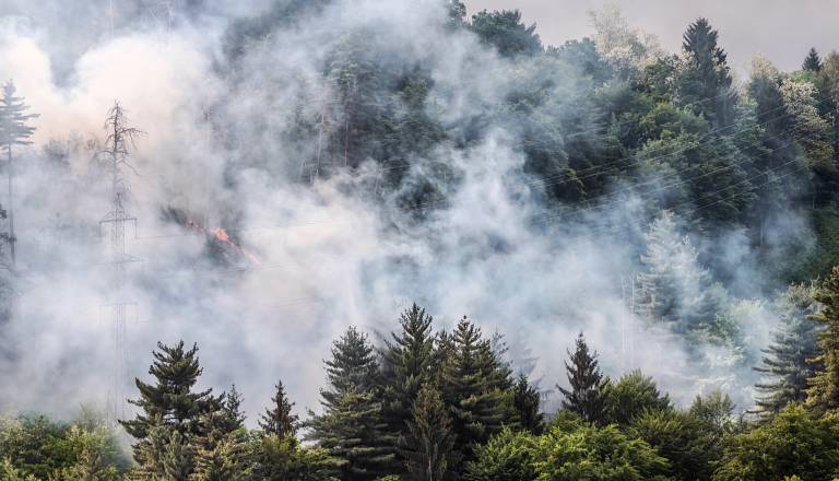 Velik požar na Štajerskem se hitro širi, na pomoč prihajajo tudi letala