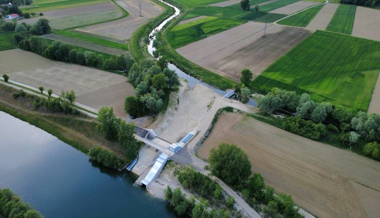 Dravske elektrarne uspešno zaključile gradnjo male hidroelektrarne Pesnica