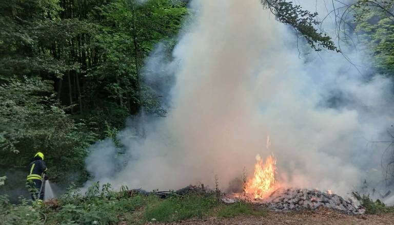 Gorelo v gozdu, gasilci opozarjajo na nevarnost kurjenja v naravi: »Že manjši ogenj lahko povzroči hitro širjenje požara«
