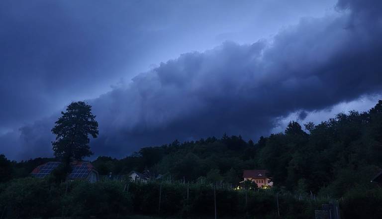 Pomurje prehaja nevihtni pas z močnimi sunki vetra