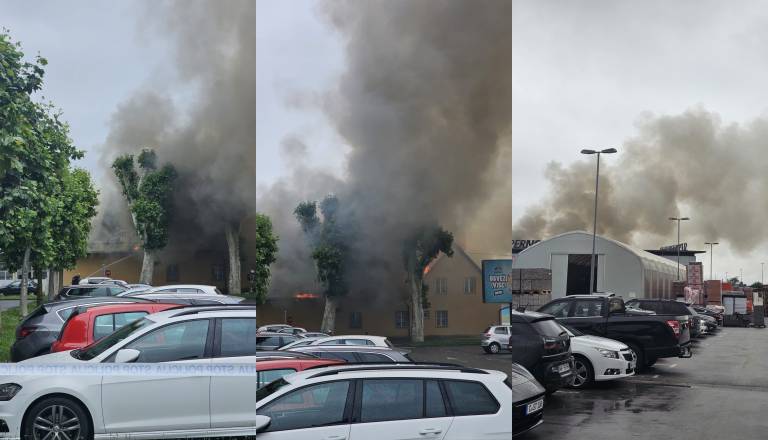 FOTO in VIDEO: Požar na Ptuju: Na Ormoški cesti zagorela stavba, aktivirani vsi ptujski gasilci