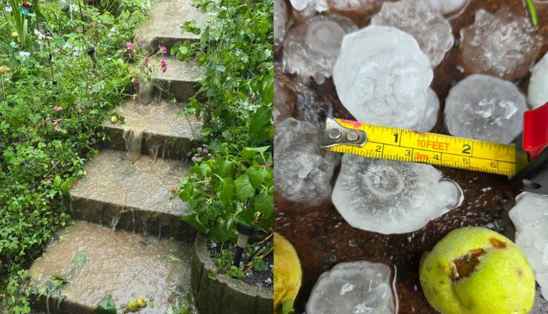 Podravje znova na udaru: Toča, nalivi in močan veter povzročali težave