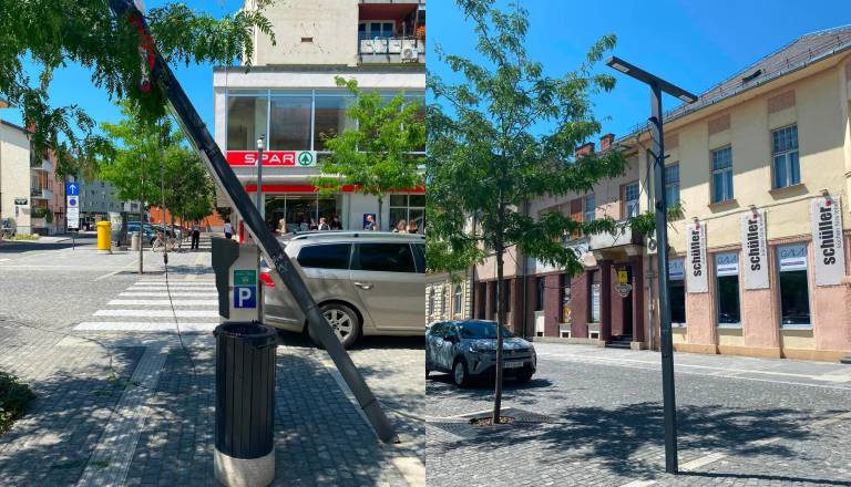 Na Slovenski ulici zjutraj namestili razpršilnik, a ni zdržal dolgo