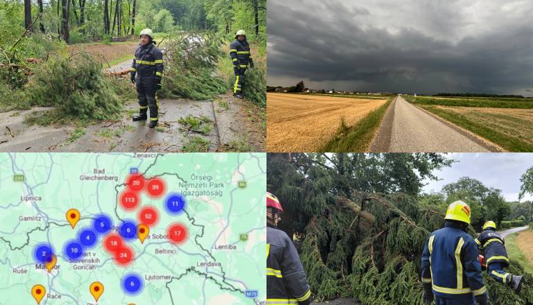 FOTO in VIDEO: Na Goričkem plazovi, v občini Puconci odkrite strehe in zalita telovadnica