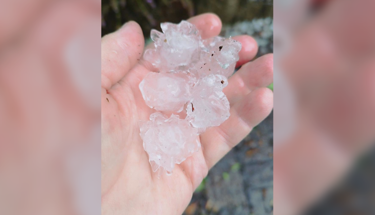 FOTO in VIDEO: Silovit naliv in toča že udarila po jugovzhodu države