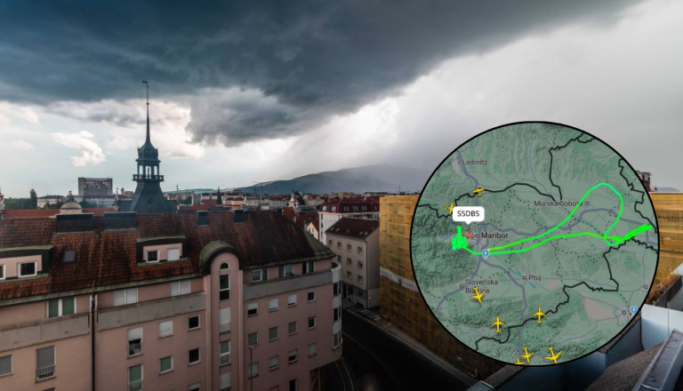 Vijolični alarm za točo v Podravju, protitočna obramba aktivirana tudi nad območjem Maribora