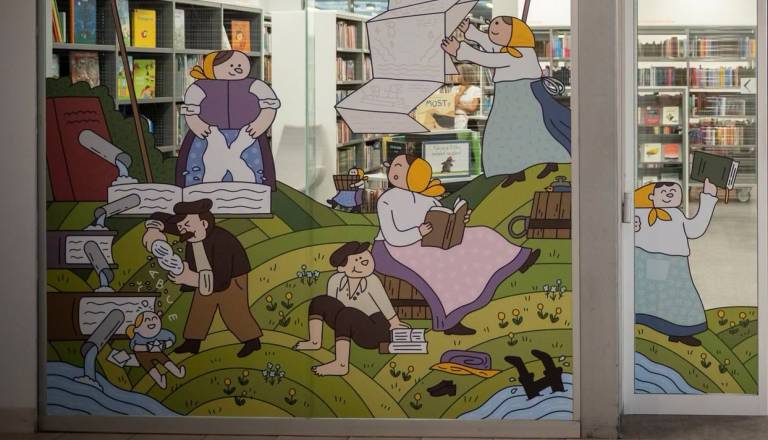 Ste jih že opazili? Novo knjižnico na Studencih krasijo posebne ilustracije