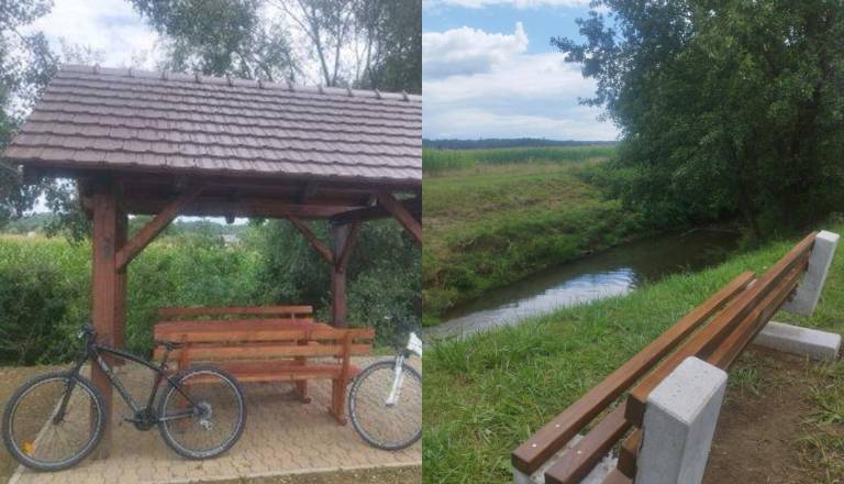 Ob Ledavi uredili novi kolesarski postojanki in dodatna počivališča