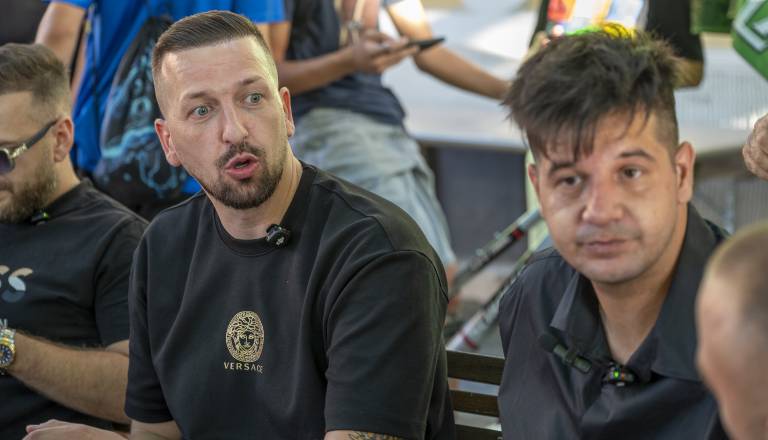 FOTO in VIDEO: Pero Martić in Kheš Life na obisku v Murski Soboti, z njima tudi prekmurski reper