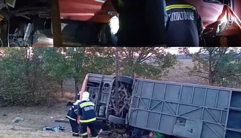 VIDEO: Huda nesreča turističnega avtobusa na Madžarskem, najmanj 12 mrtvih