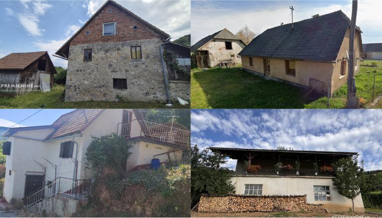 Pet hiš, ki jih na Dolenjskem dobite za manj kot sto tisoč evrov