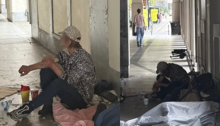 FOTO: Je to postala realnost centra Ljubljane? Injiciranje kar pred očmi številnih mimoidočih
