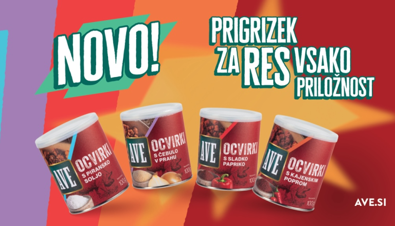 AVE predstavlja ocvirke v novi preobleki in štirih okusih