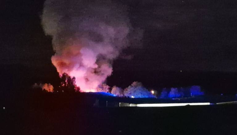 Zagorelo v hali podjetja za obdelavo lesa, nastalo za več tisoč evrov škode