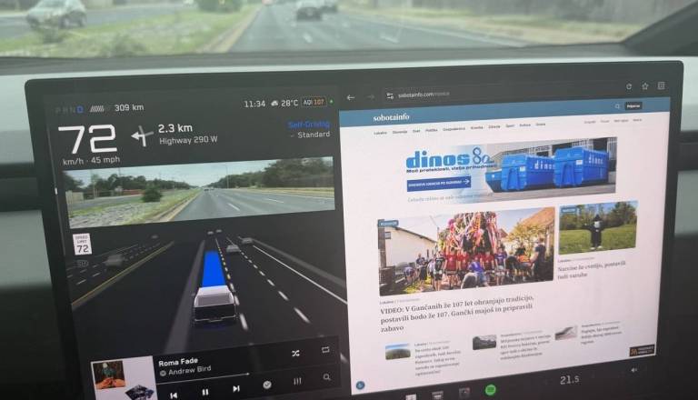 Končno tudi pri nas: Tesla v Sloveniji uvaja avtonomno vožnjo pod nadzorom voznika