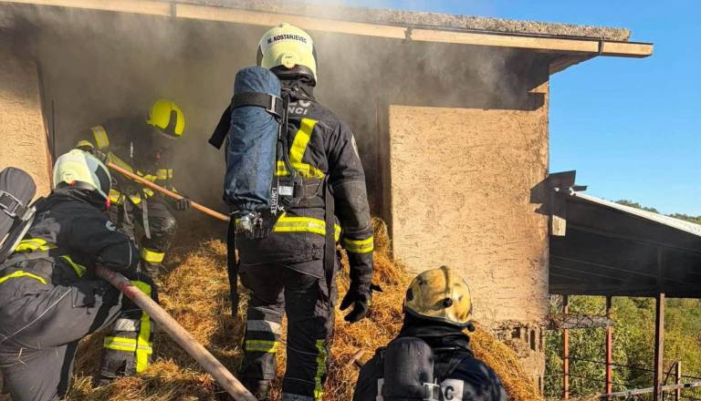 Ogenj se je s travnika razširil na senik, gospodarski objekt in garažo