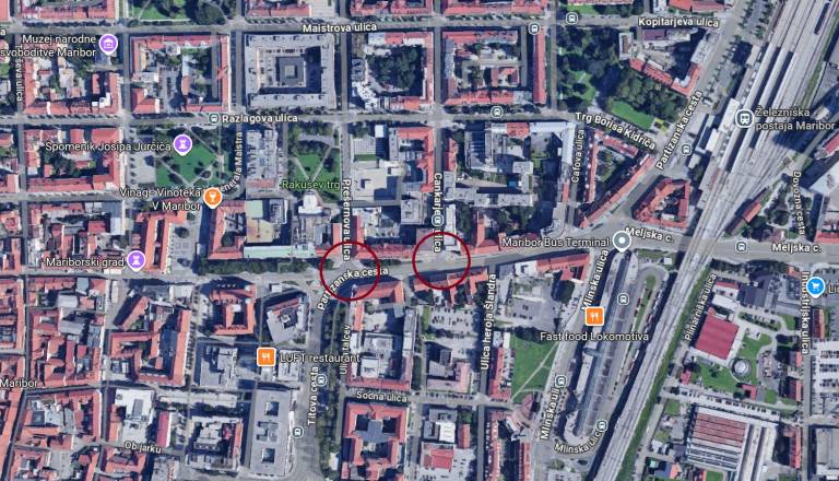 Danes brez semaforjev v dveh prometnih križiščih v središču Maribora: Voznike pozivajo k previdnosti
