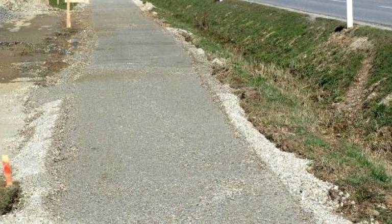 Kolesarska steza proti Markišavcem v izgradnji